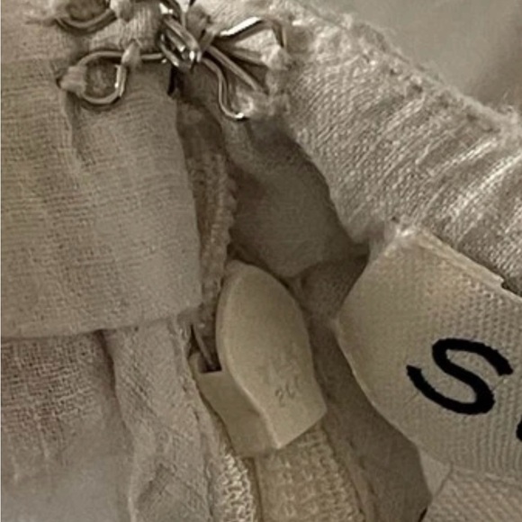 Suno White Embroidered Tunic Dress Boho Cottagecore Floral Appliqué Size 6 - Picture 11 of 14